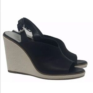 𝅺1.state Genna sling back leather wedge sandal size 9.5